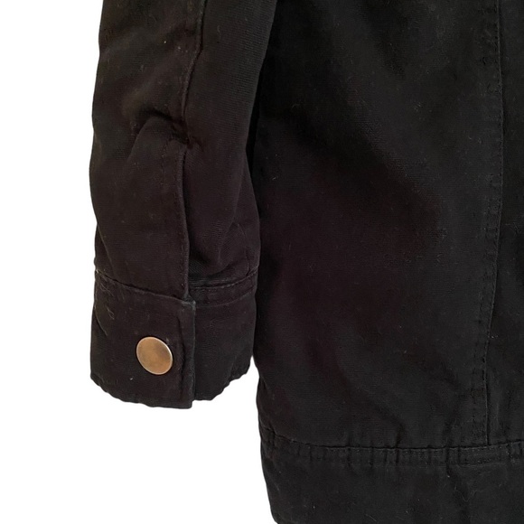 Roxy Faux Fur Lapel Utility Jacket Distressed Women SP Small Petite - Picture 4 of 9